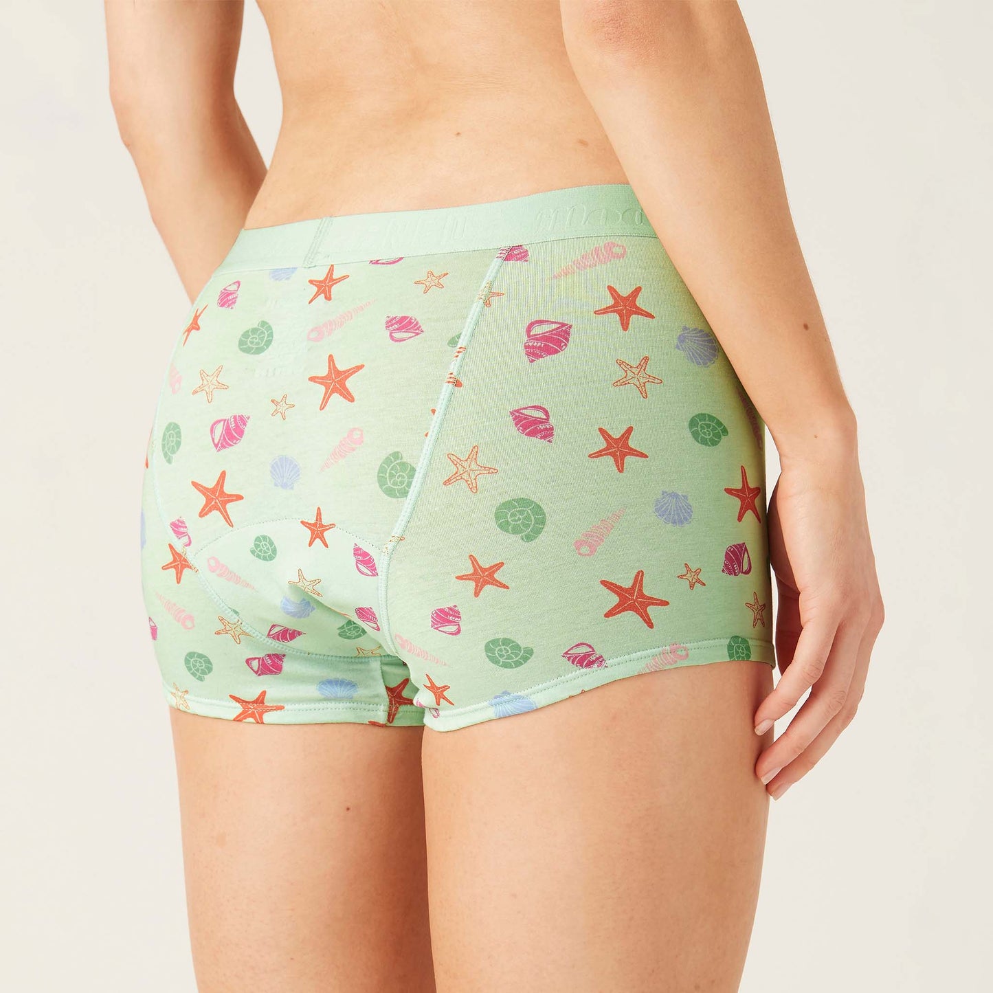 Back View Hipster boyshort period underwear