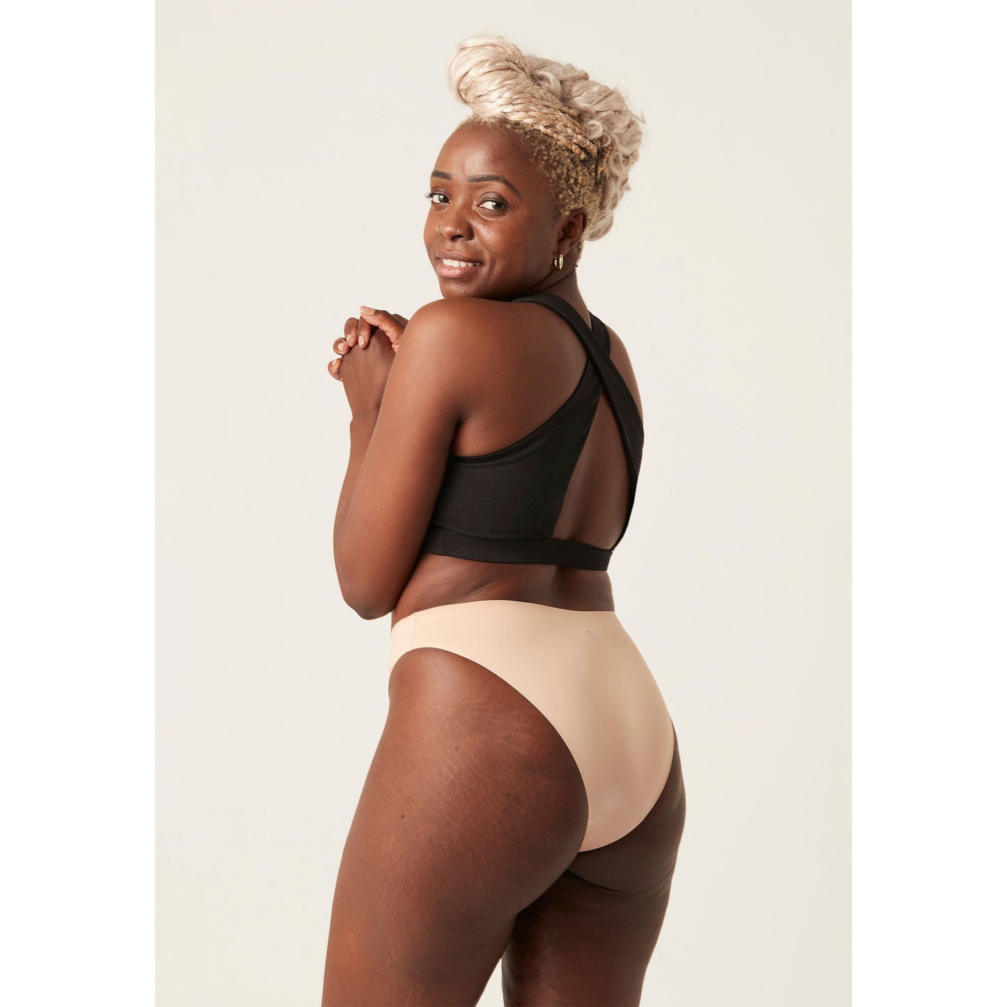 Back view High Leg cheeky fit menstruation underwear