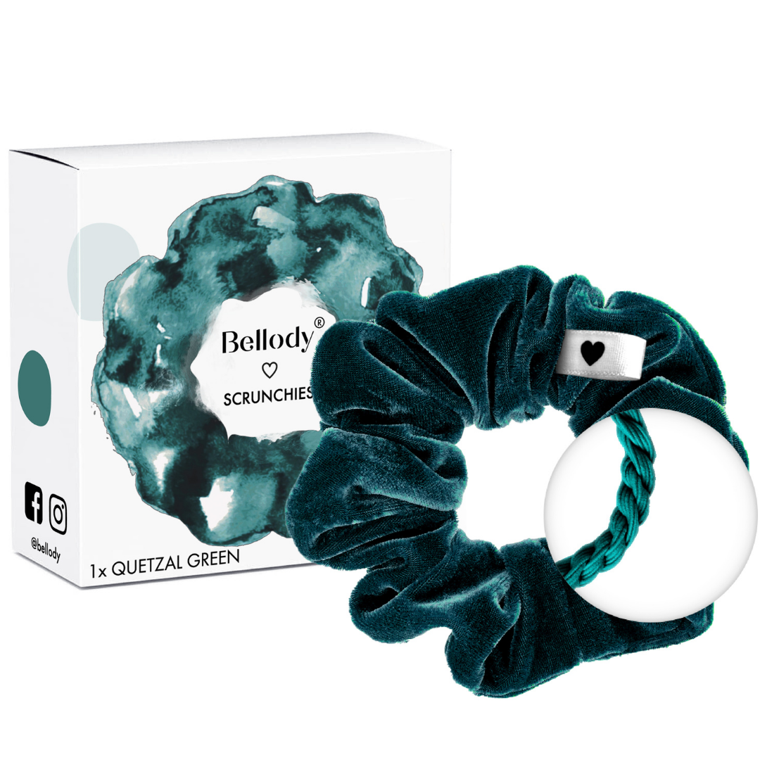 forest green scrunchie