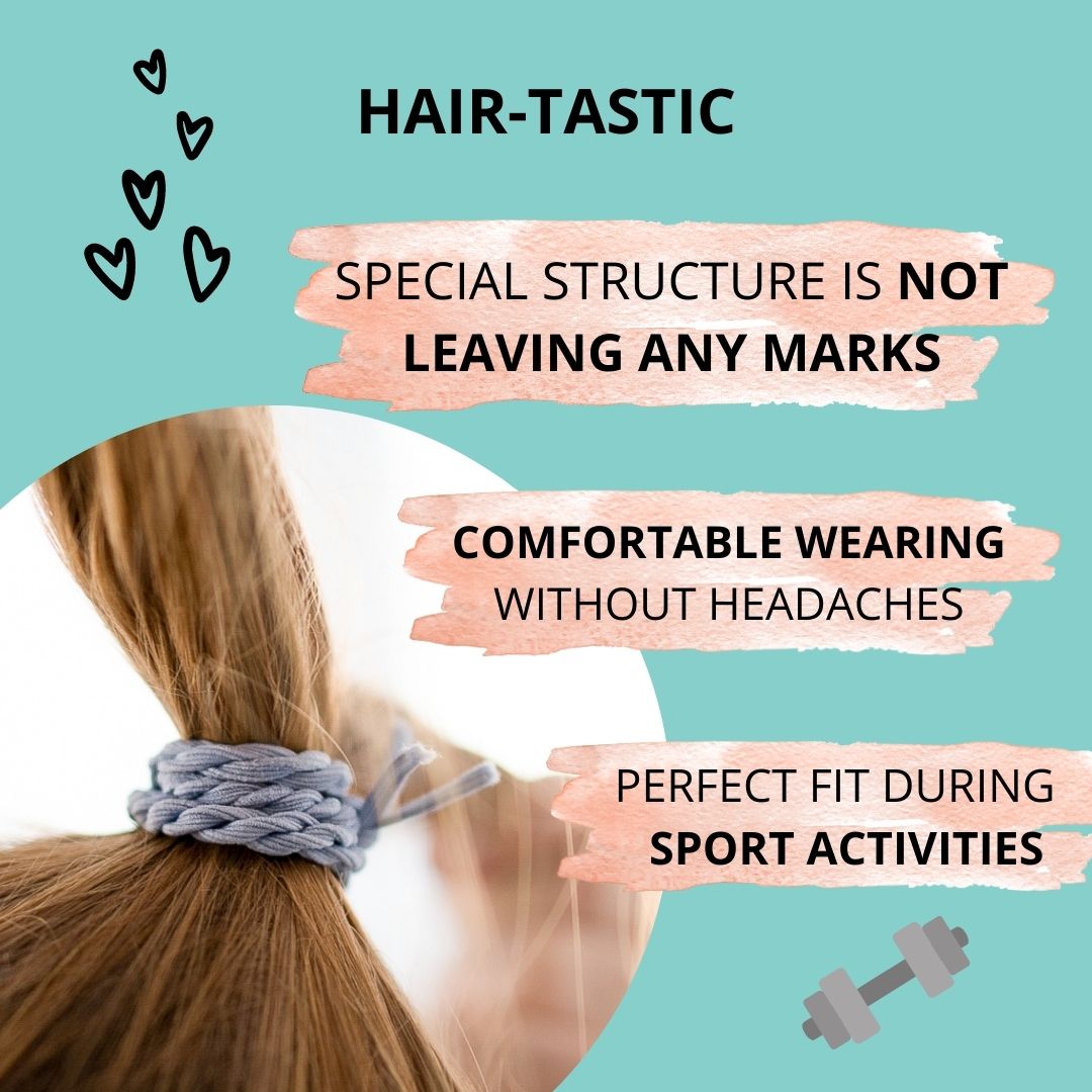 Strong Hold Braided Hair Ties - 4 Pieces