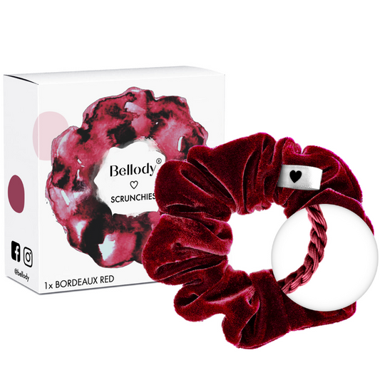 Bordeaux Red Velvet Scrunchie