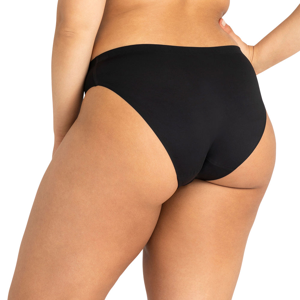 back view black period underwear 