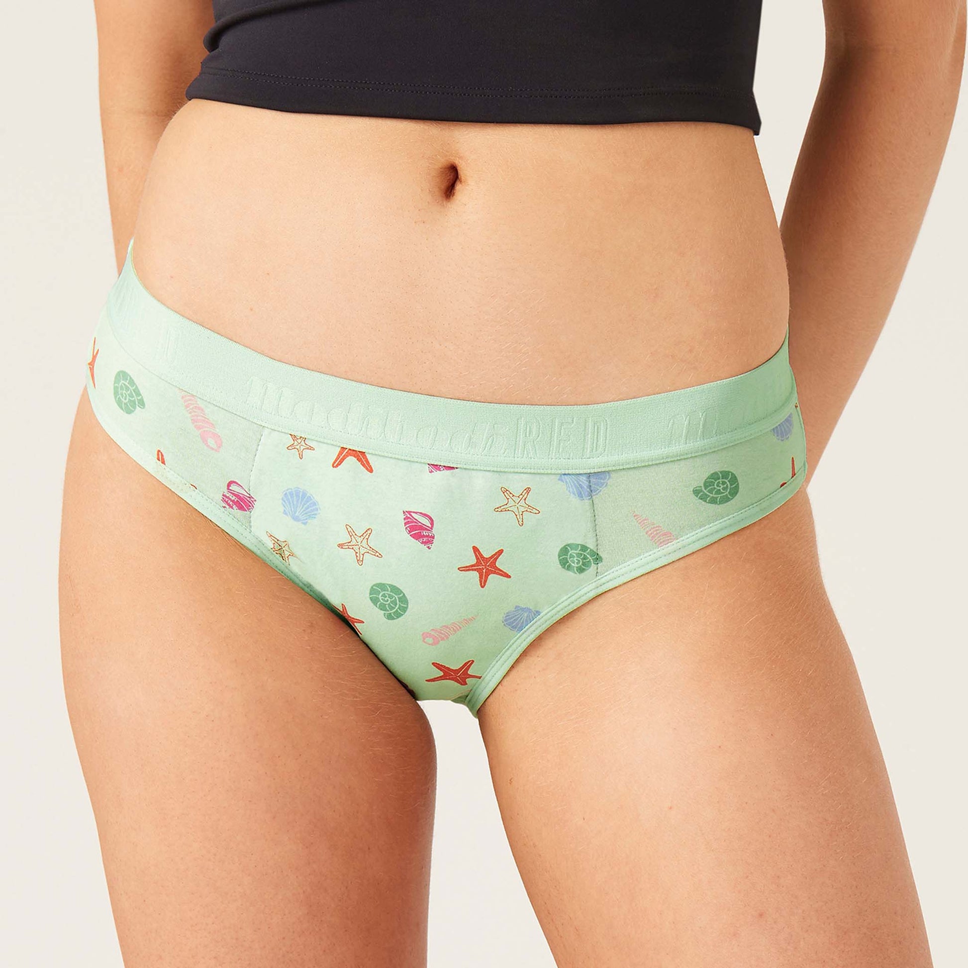 Stars and Shells Bikini Cut ModibodiRED underwear