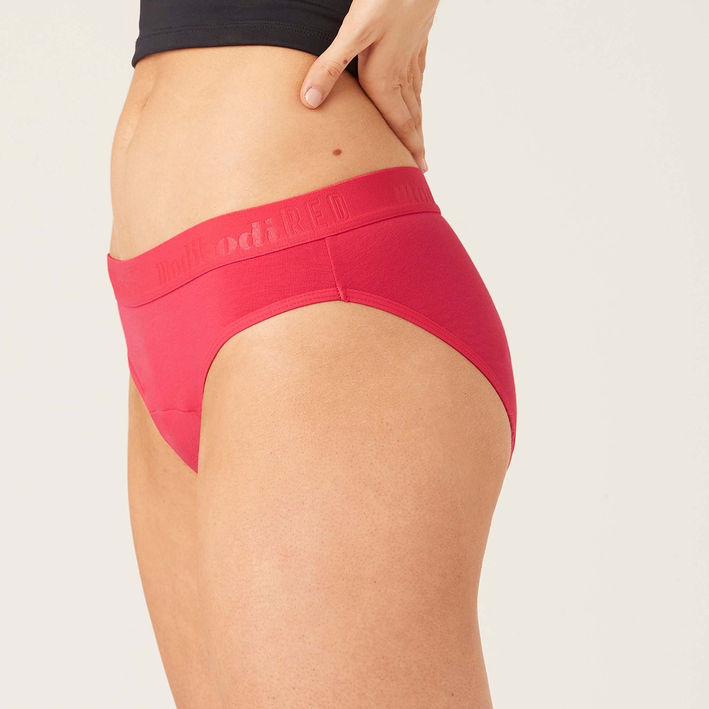 ModibodiRED Period Underwear - Hipster Bikini Cut - Moderate-Heavy Flow
