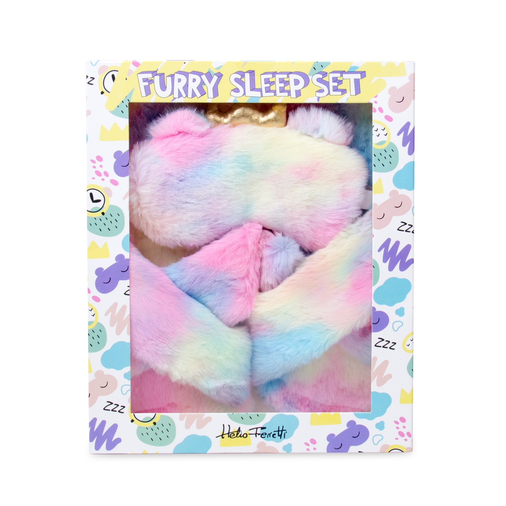 Furry Slipper Face Mask Gift Set 