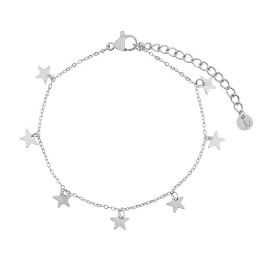 Silver Anklet with stars