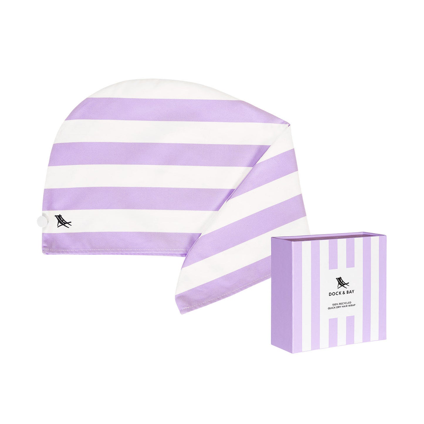 Lilac stripe hair wrap