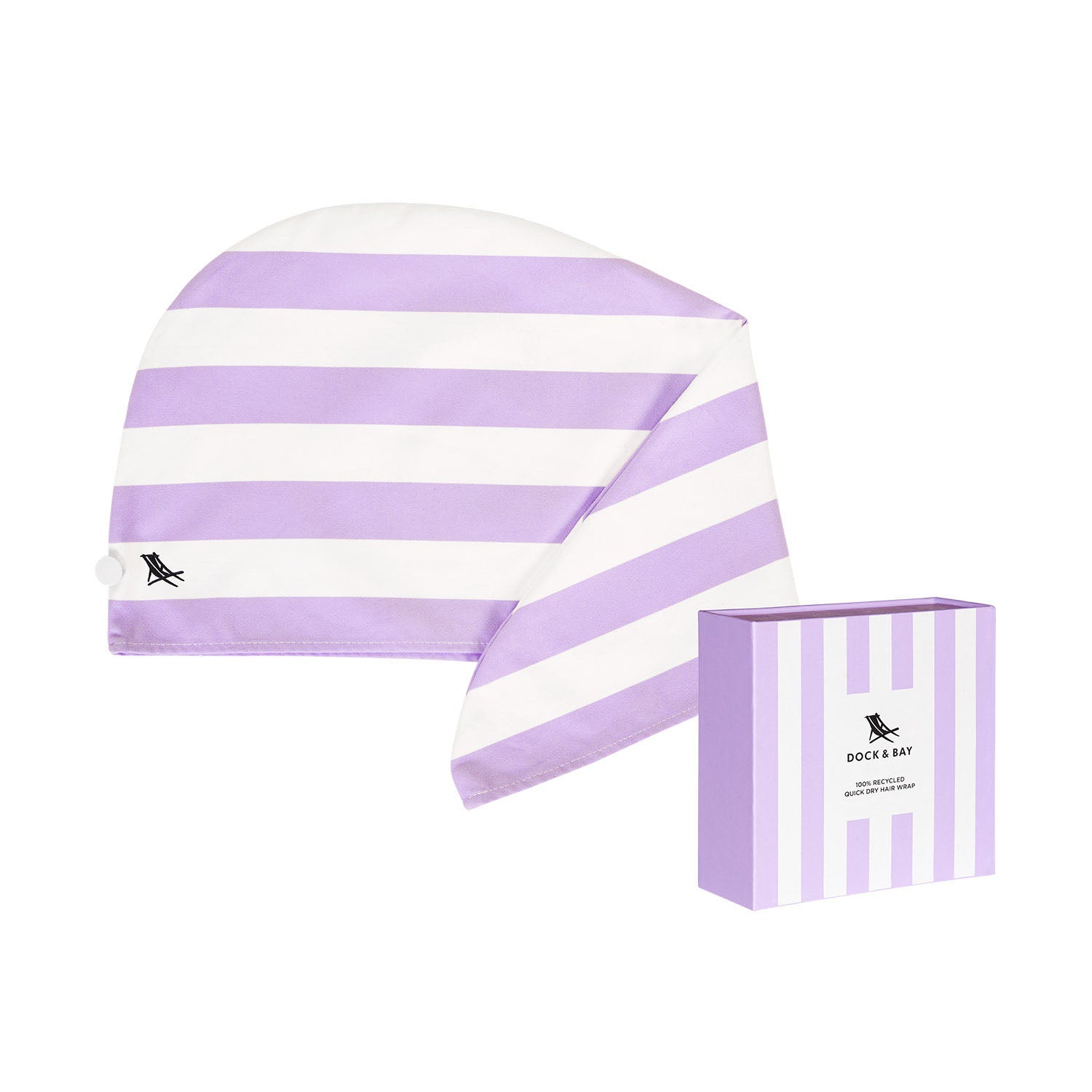 Lilac stripe hair wrap