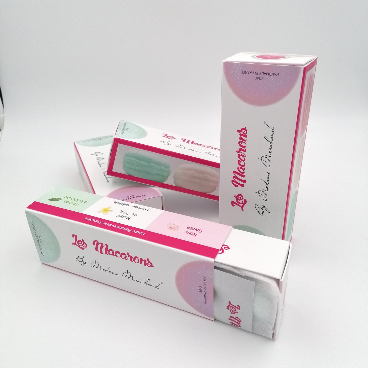 Madame Marchand - Les Macaron - Geschenkdoos Set van 3 heerlijke zepen 