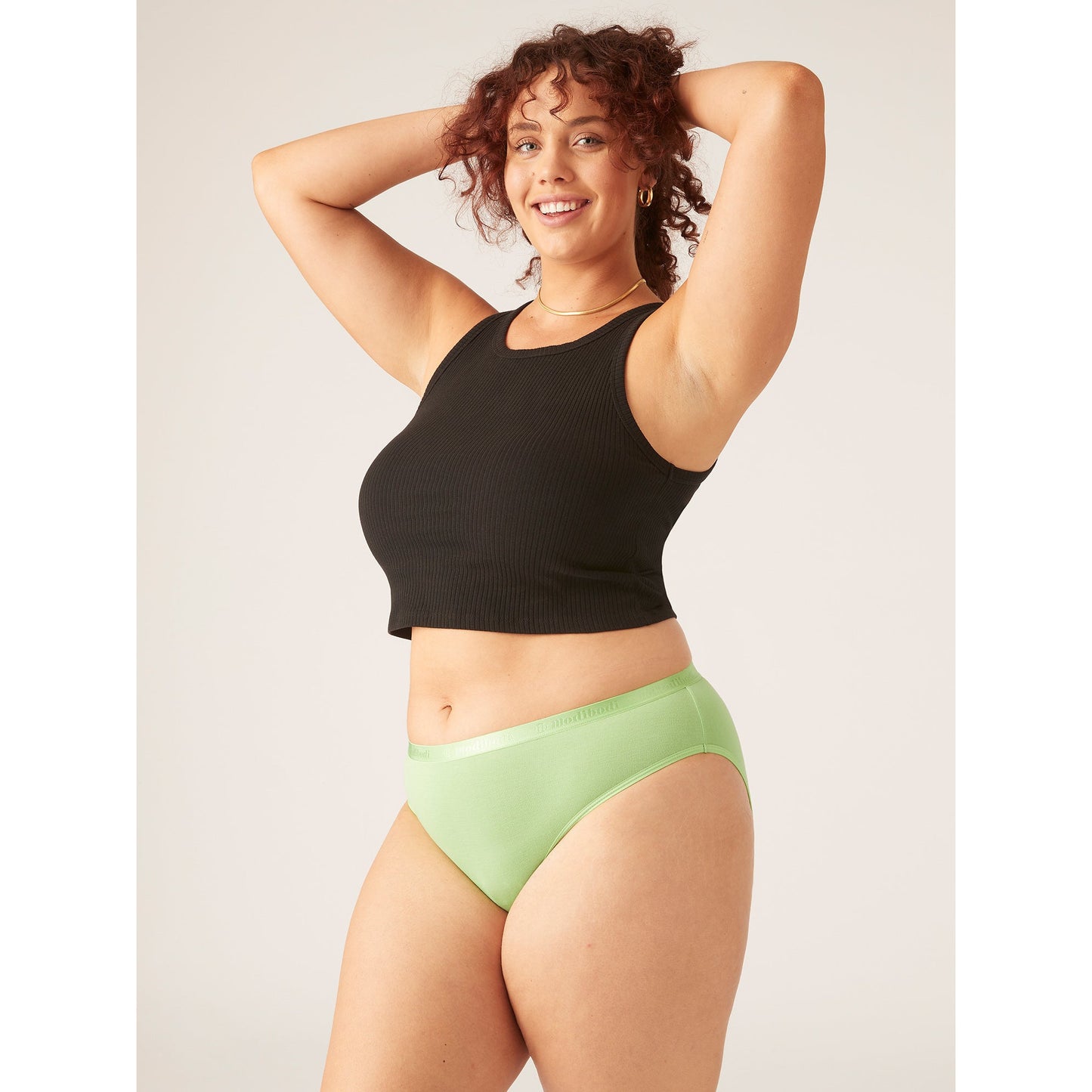 Green Modibodi on Lady 