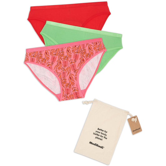 Modibodi Multipack 3 Pairs of Menstruation Underwear 