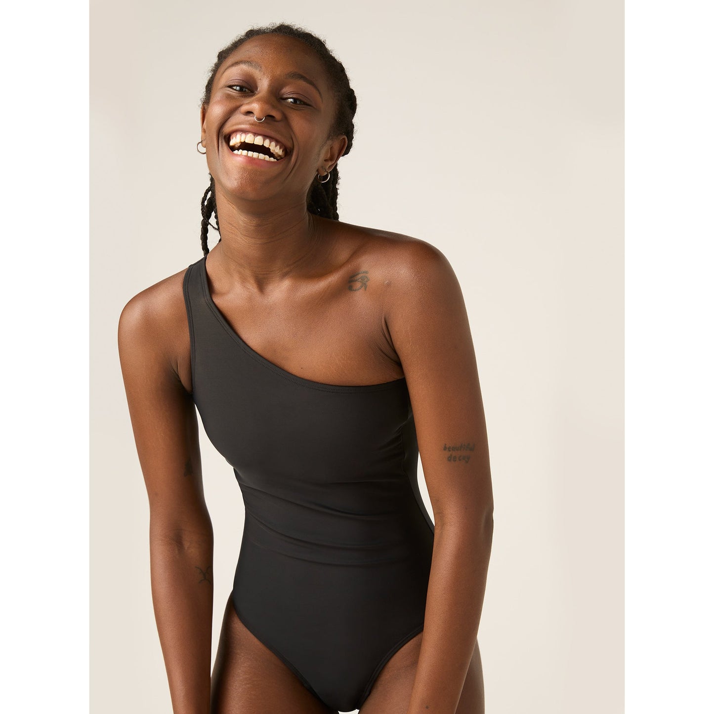 Modibodi® Period Swimwear One-Shoulder One Piece - Recycled - Light Moderate