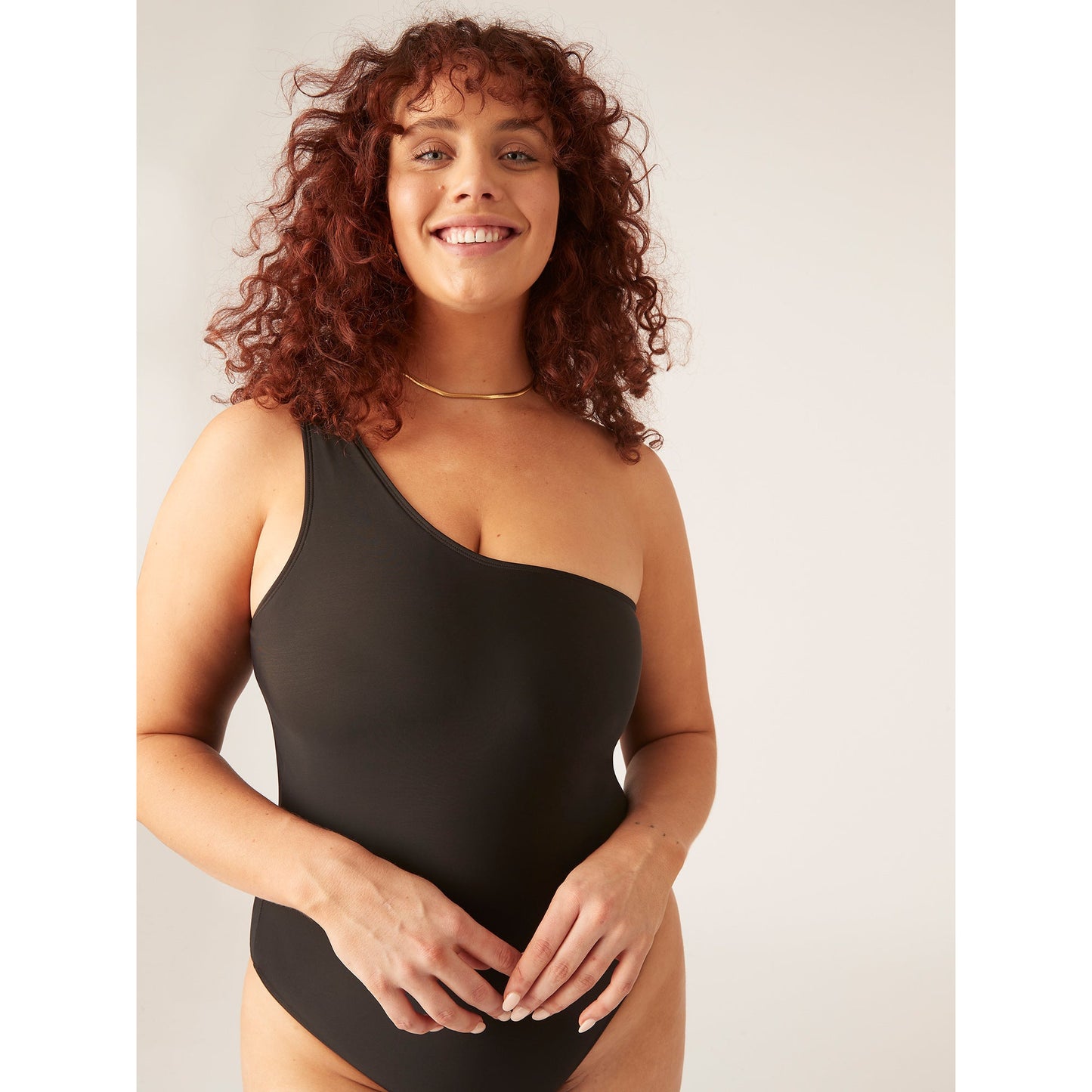 Modibodi® Menstruatie Badpak - één schouder - Gerecycled - Licht matig