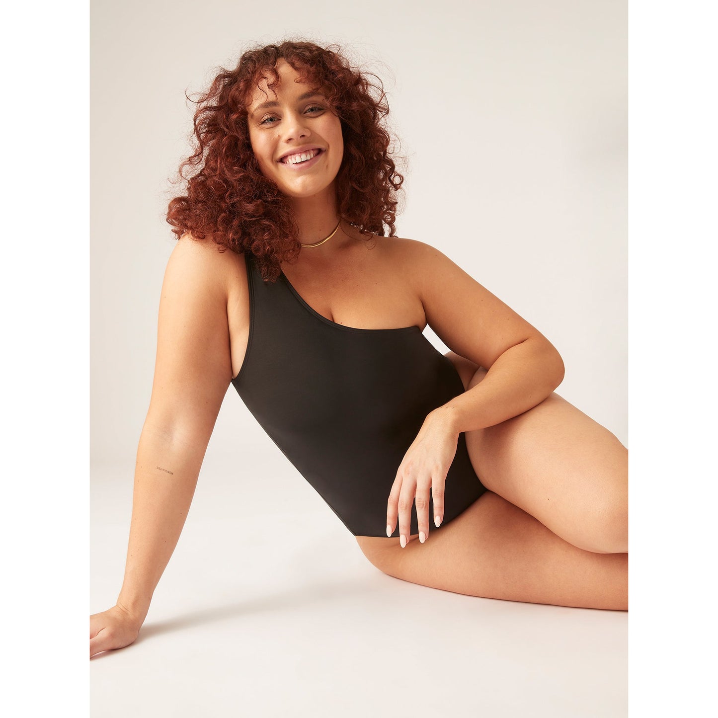 Modibodi® Menstruatie Badpak - één schouder - Gerecycled - Licht matig