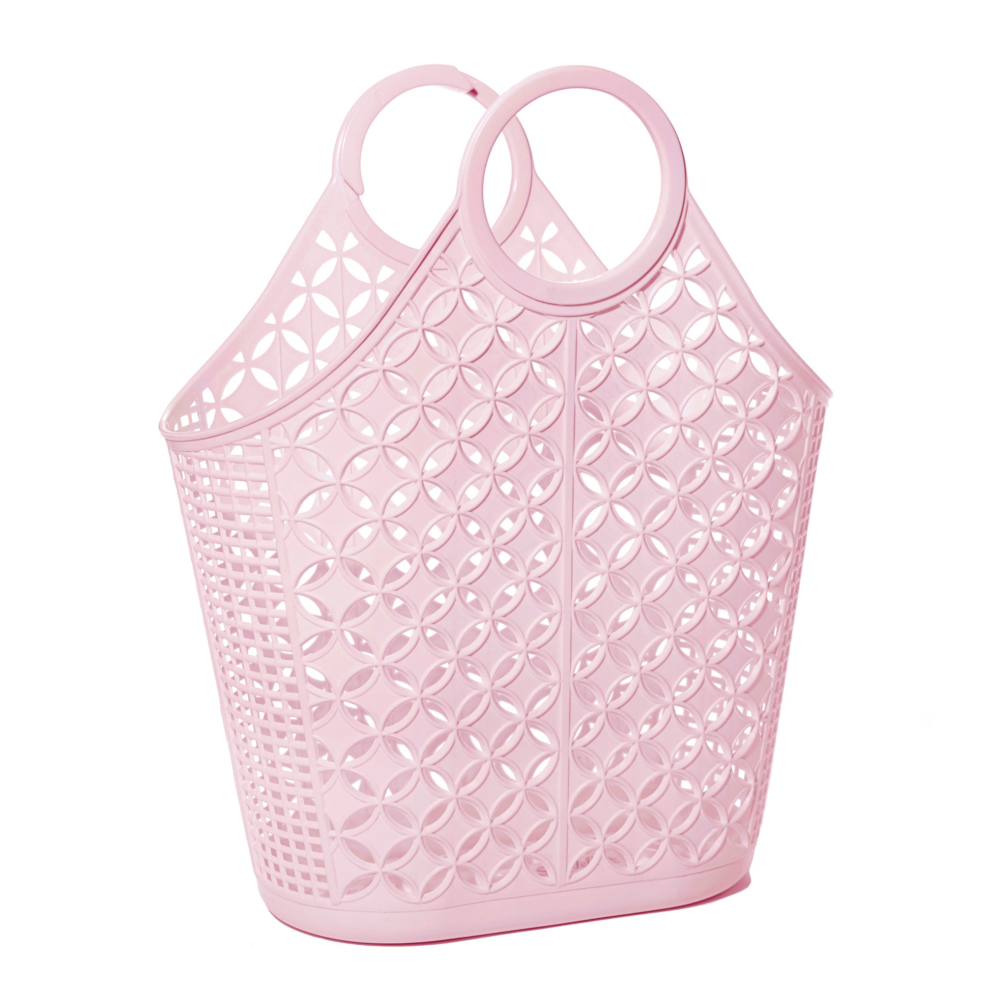 Pink Sun Jellies Atomic Tote, Vintage style market style tote perfect for the Beach or the Shops