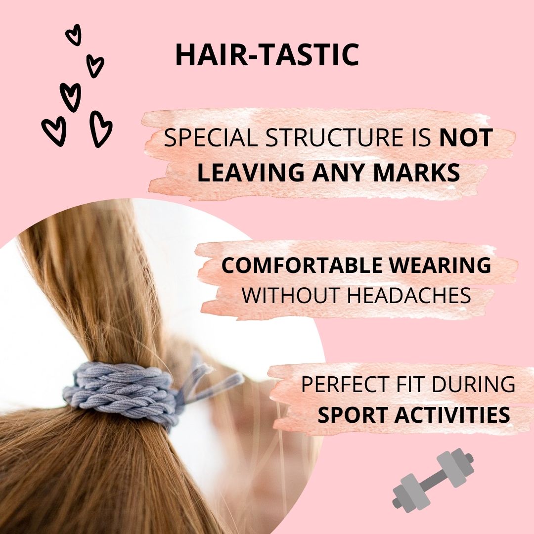 Strong Hold Braided Hair Ties - 4 Pieces