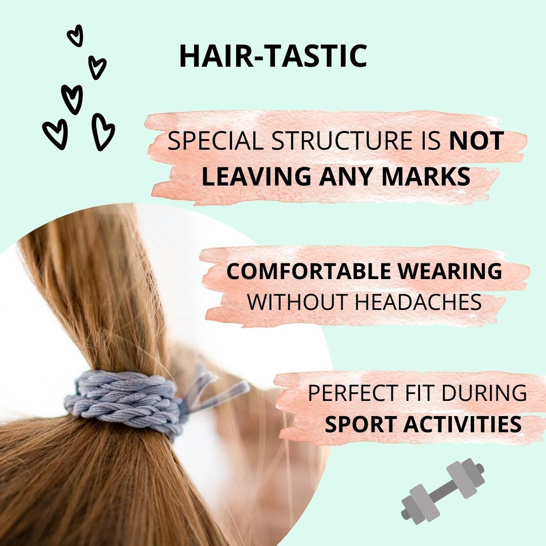 Strong Hold Braided Hair Ties - 4 Pieces