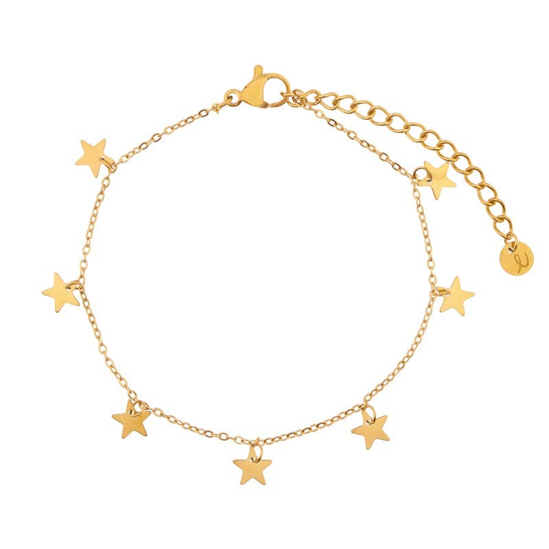 Gold Anklet with stars