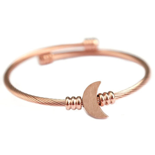 Rose Gold Bracelet with Moon detail 