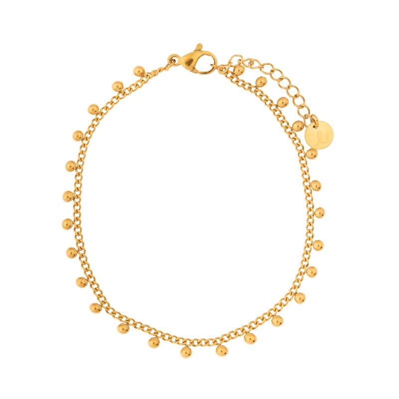 Gold Anklet with tiny dots